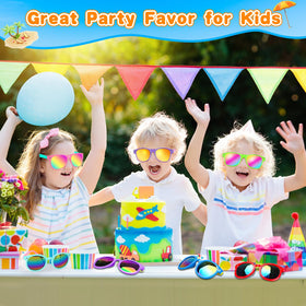 Basytodio kids sunglasses neon blue for glare reduction during play