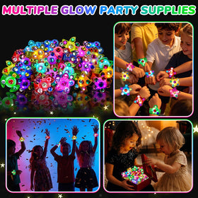 Basytodio LED fidget bracelet glow blue for prizes and glow-in-the-dark fun.