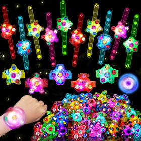 Basytodio LED fidget bracelet glow purple for party favors and classroom play.