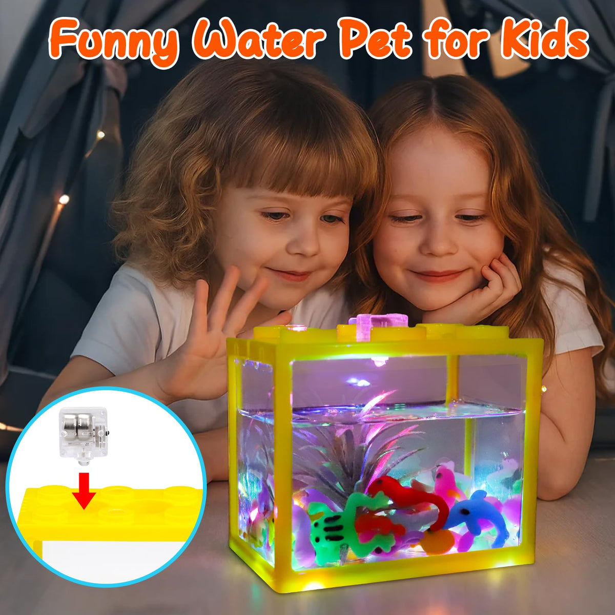Basytodio lighted container adds display during playtime