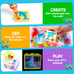 Basytodio magic gel bottles in 20 colors for creative experiments