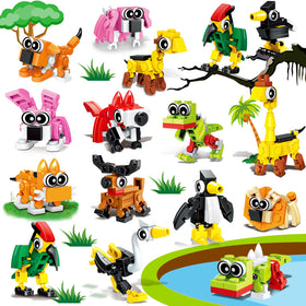 Basytodio mini animal blocks pack for kids' party favors and creative play