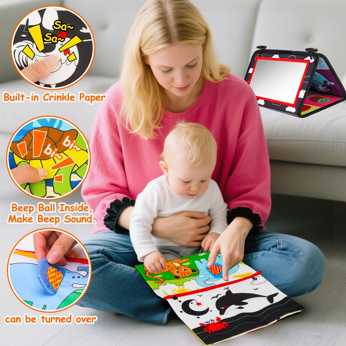 Basytodio newborn tummy time gift set designed for 0-6 months