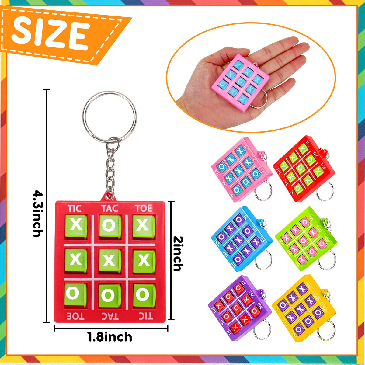 Bright colors help kids differentiate pieces during playtime.