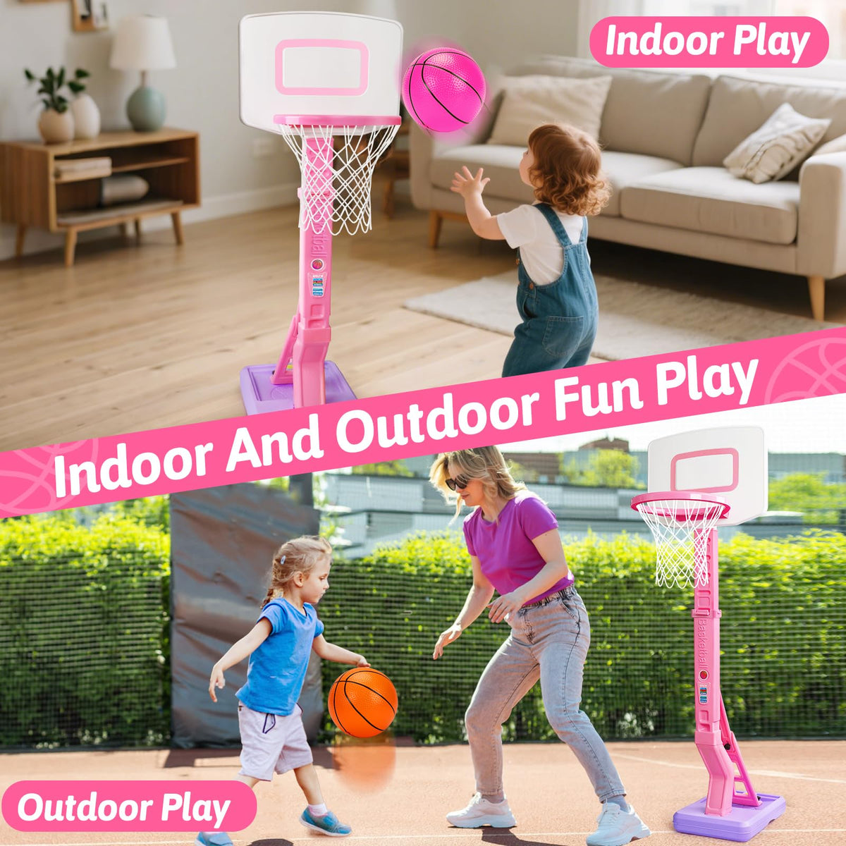Basytodio base filled with water or sand reduces wobble during play.