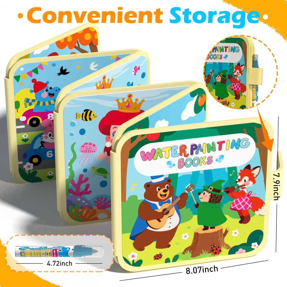 BathKITS magic pages reveal colors with water for open-ended exploration