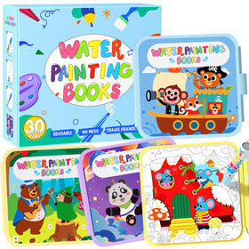 BathKITS reusable water painting book with fairy tale cover promotes mess-free quiet play