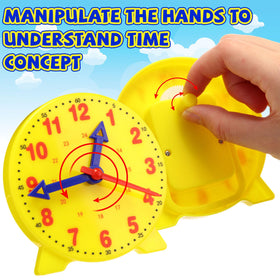 Batiyeer classroom demonstration clocks show large numbers and clear dots.