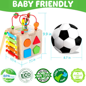 Batlofty cube shape sorter promotes sorting skills and visual recognition for toddlers.