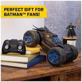 Batman Stunt Force Batmobile compatible with 4-inch figures.