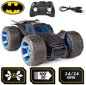 Batman Stunt Force Batmobile USB recharge for quick playtime.