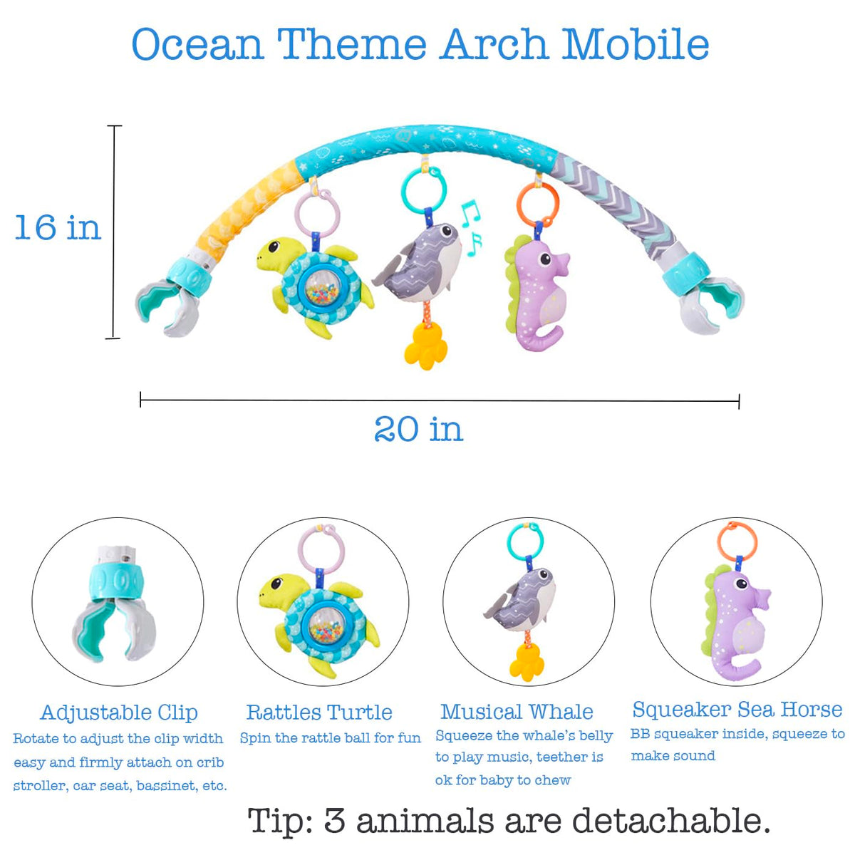 Batoho arch turtle rattle engages touch exploration and play