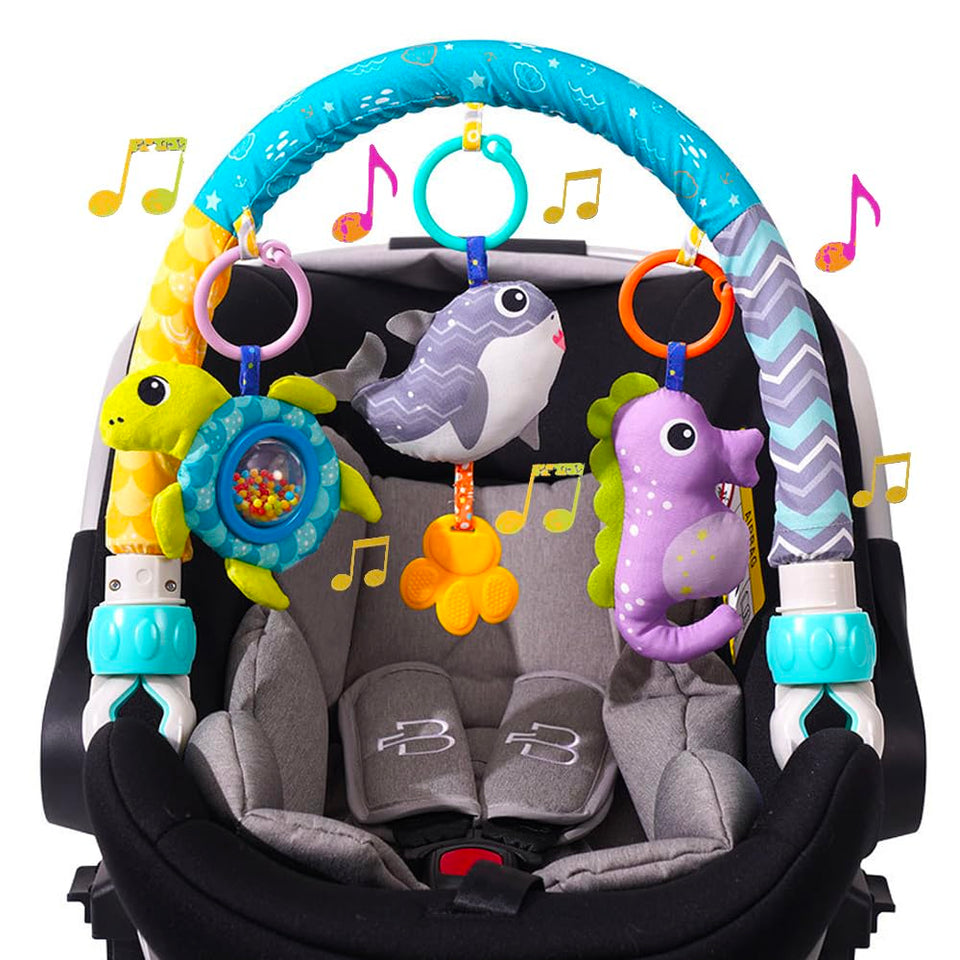 Batoho arch whale music toy soothes and engages infants during travel