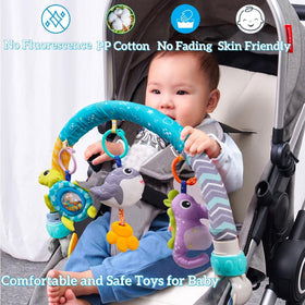 Batoho clip universal clamps secure the arch to strollers and cribs