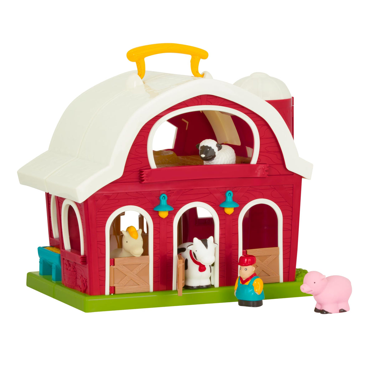 Battat Big Red Barn foldable barn for easy transport and pretend play
