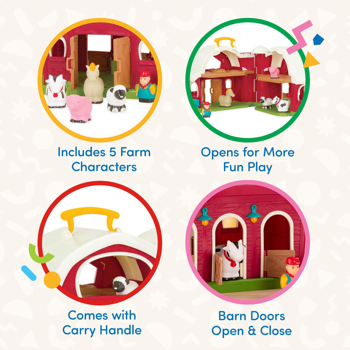 Battat Big Red Barn interior view showing detailed play space