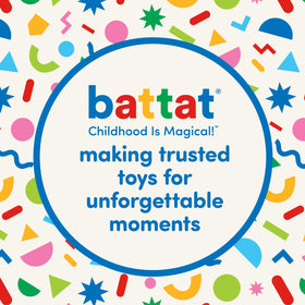 Battat Shape Sorter House handle makes travel easy for playtime.