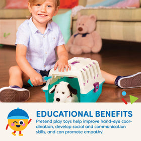 Battat dog brush fosters gentle grooming moments in pretend care