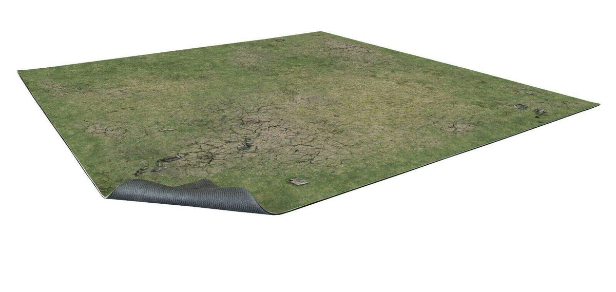 Battle Systems Gaming Mat Grassy Fields 3x3 laid flat for tactical battles.
