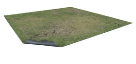 Battle Systems Gaming Mat Grassy Fields 3x3 laid flat for tactical battles.