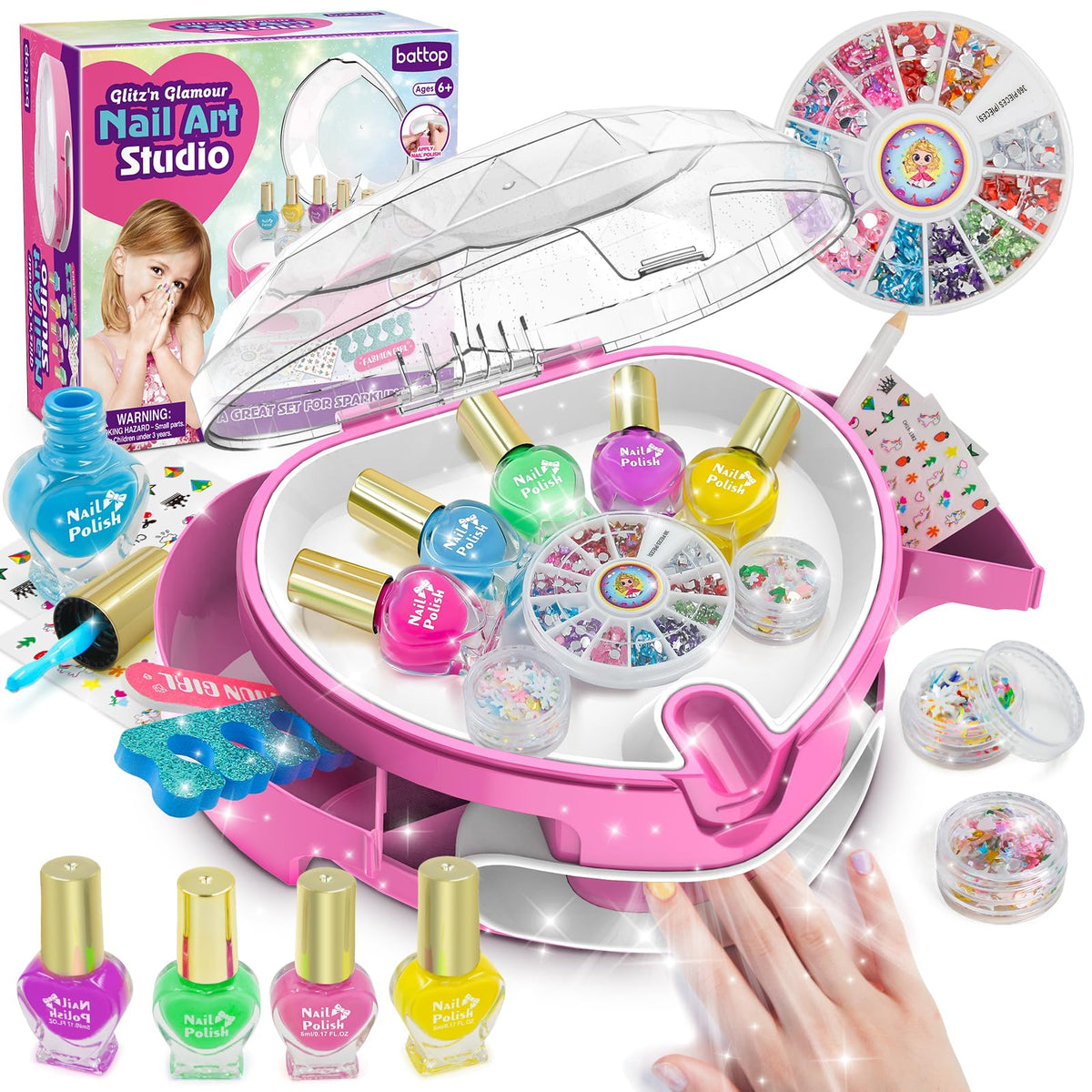 BATTOP all-in-one organizer nail art set for tidy manicures