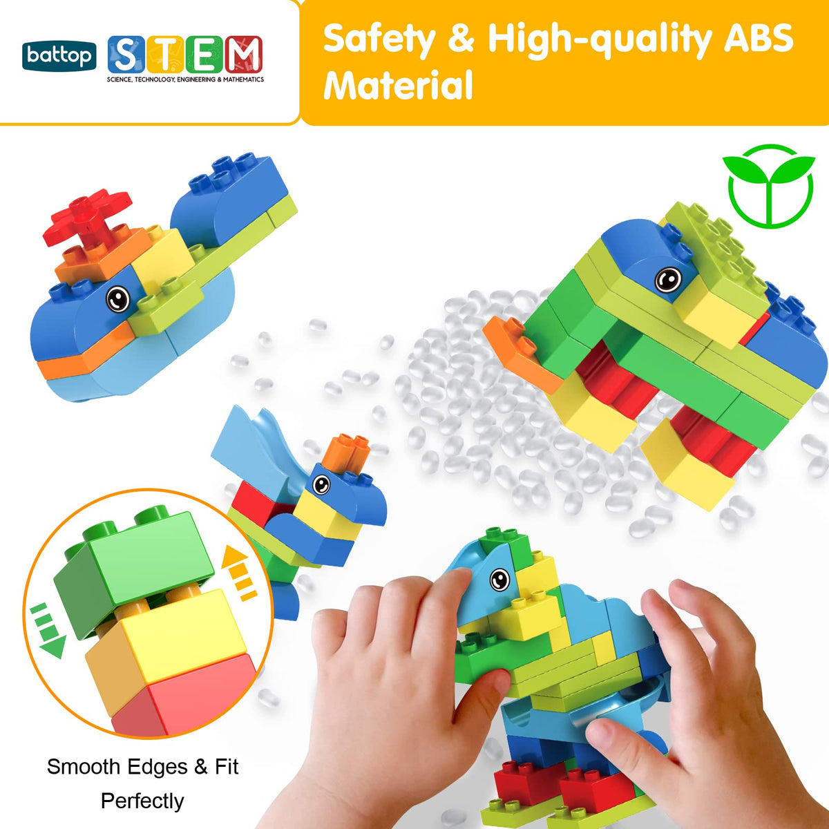 BATTOP Marble Run safe, burr-free materials for kids