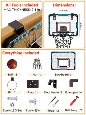 BATURU bedroom play area hoop creates quick active breaks