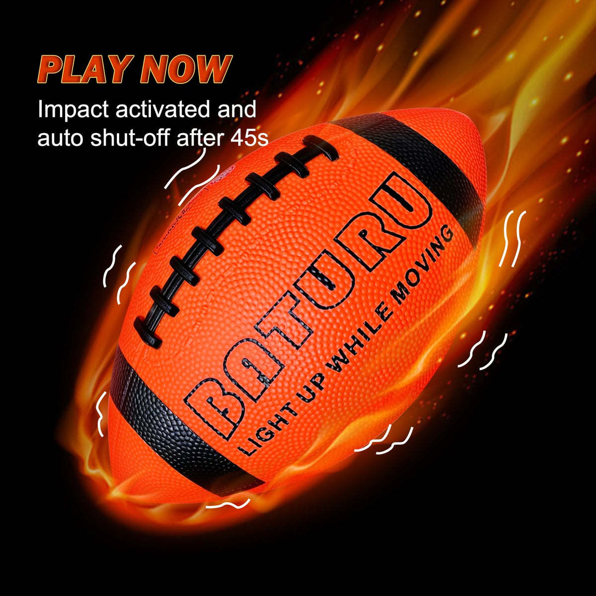BATURU Glow Football displays a professional grip for precise throws