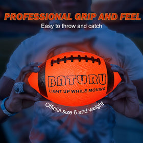 BATURU Glow Football features triple-layer construction for durable outdoor use