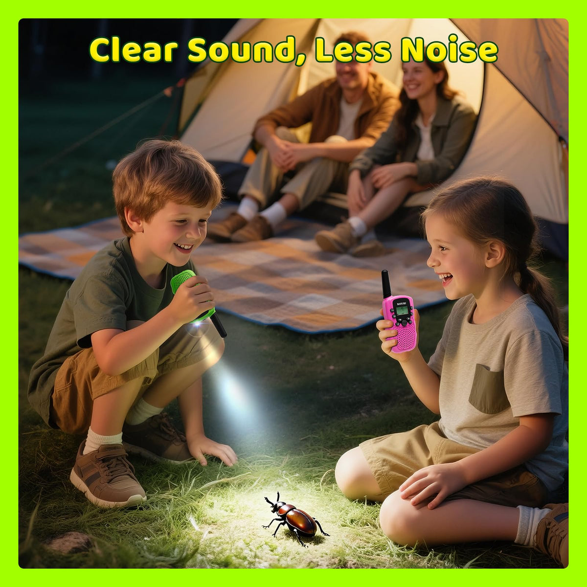 BATURU walkie talkies keypad lock prevents accidental changes