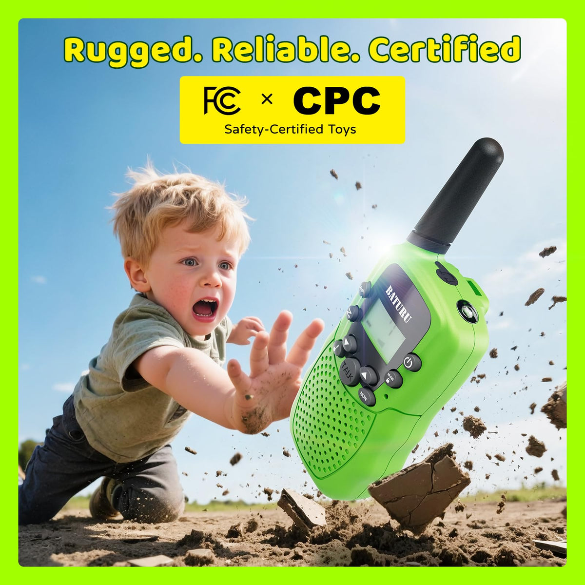 BATURU walkie talkies locate feature beeps to find misplaced units easily