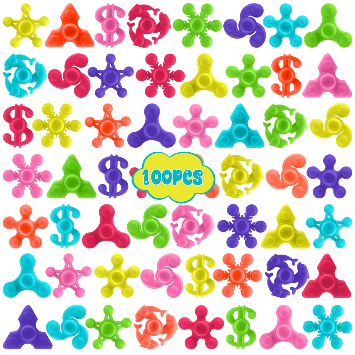 BATWEET mini finger fidget spinner assortment in vibrant colors for party favors.