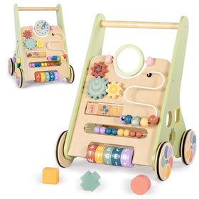 Bautia baby walker with interactive panel sparks curiosity during push walks