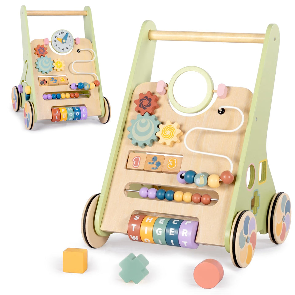 Bautia baby walker with interactive panel sparks curiosity during push walks
