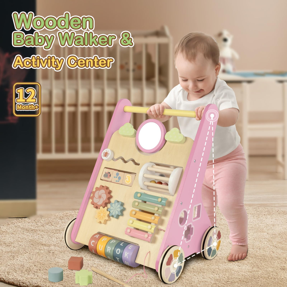 Bautia baby walker xylophone invites musical exploration for curious hands.