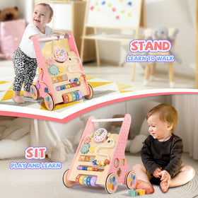Bautia wooden walker bead maze engages tactile exploration during play and practice