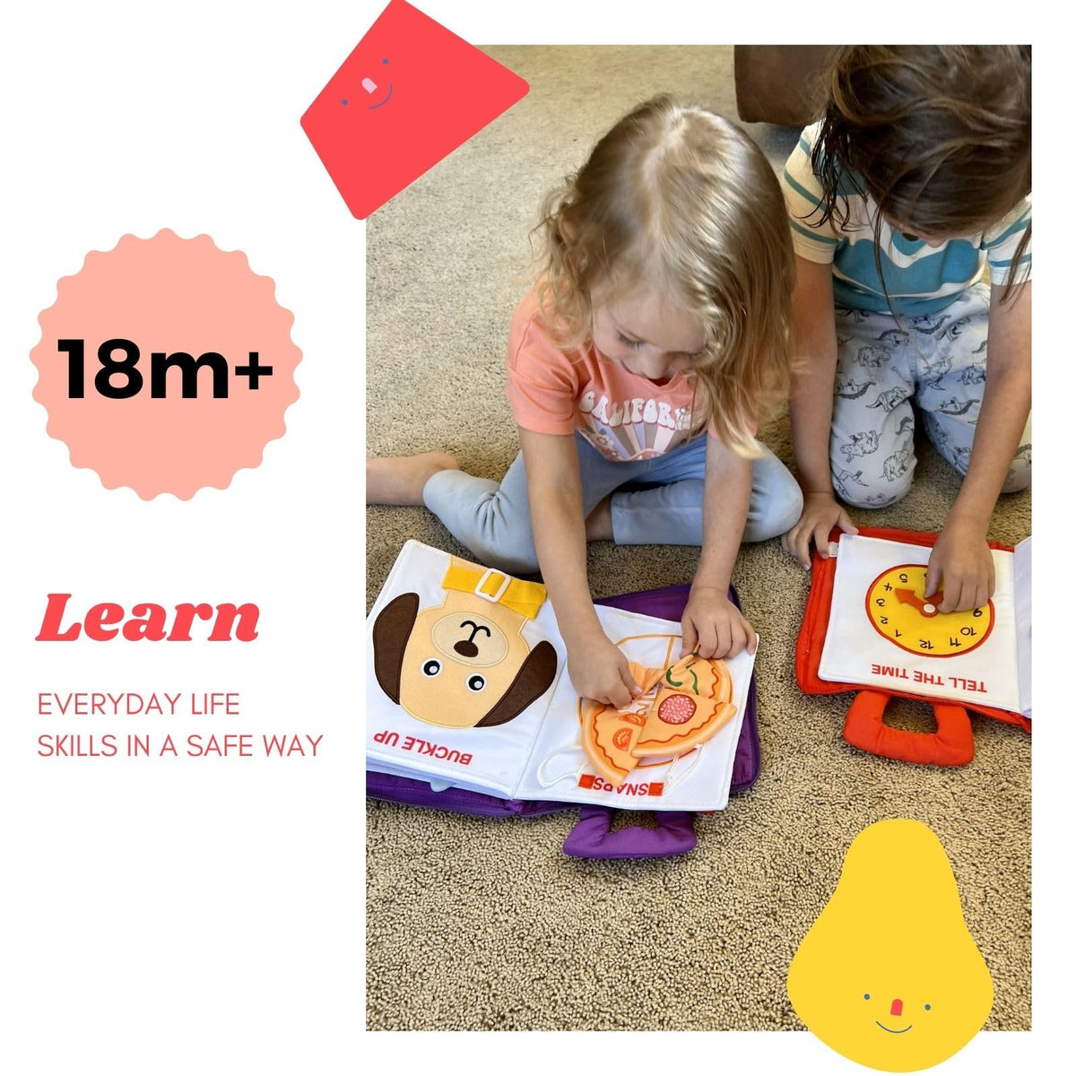BAVY My Quiet Book in travel setup for car or airplane