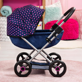 Bayer 4-in-1 doll pram folds compactly for travel and storage
