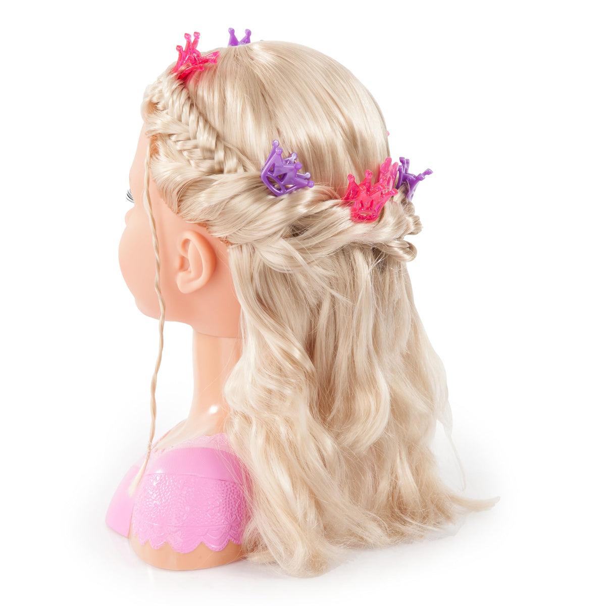 Charlene styling head curlers for creating curls and waves.
