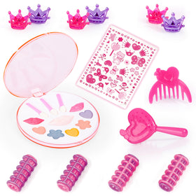 Charlene styling head makeup set enables glamorous look practice.