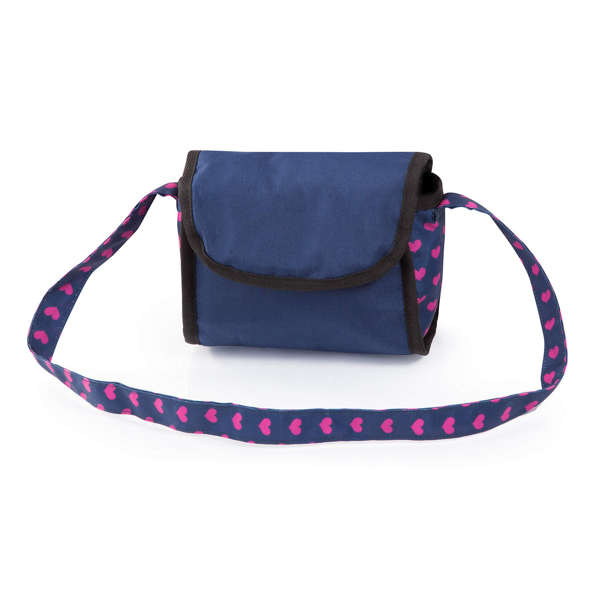 Bayer City Star Doll Stroller navy blue with pink pattern for a modern look.