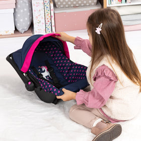 Bayer Collapsible Sunshade with pink accents for stylish protection on sunny days