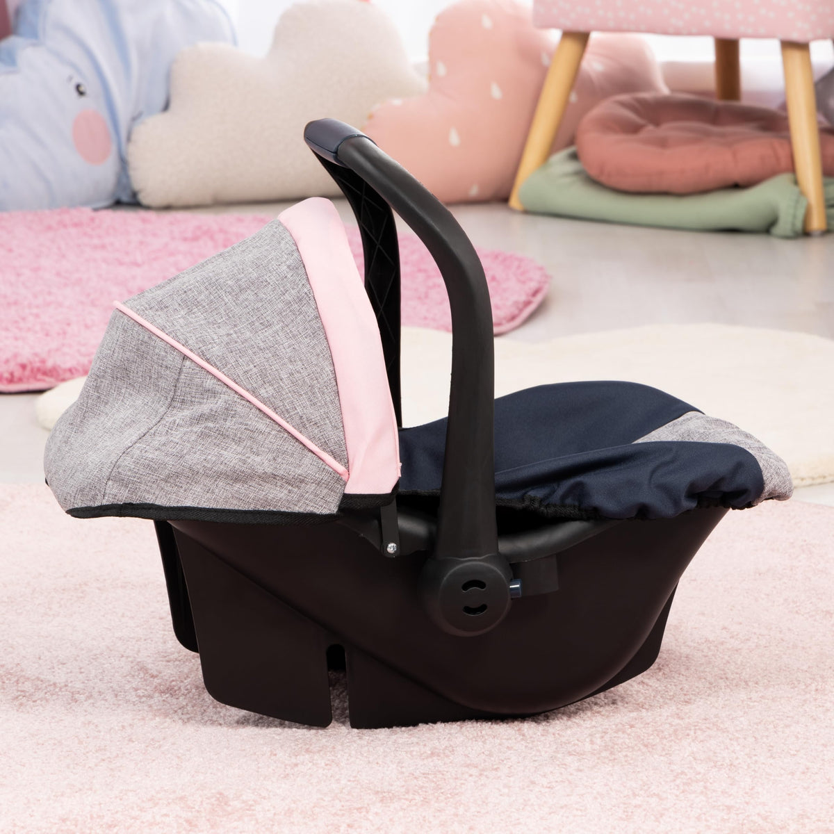 Blue Bayer Design Dolls car seat for on-the-go play