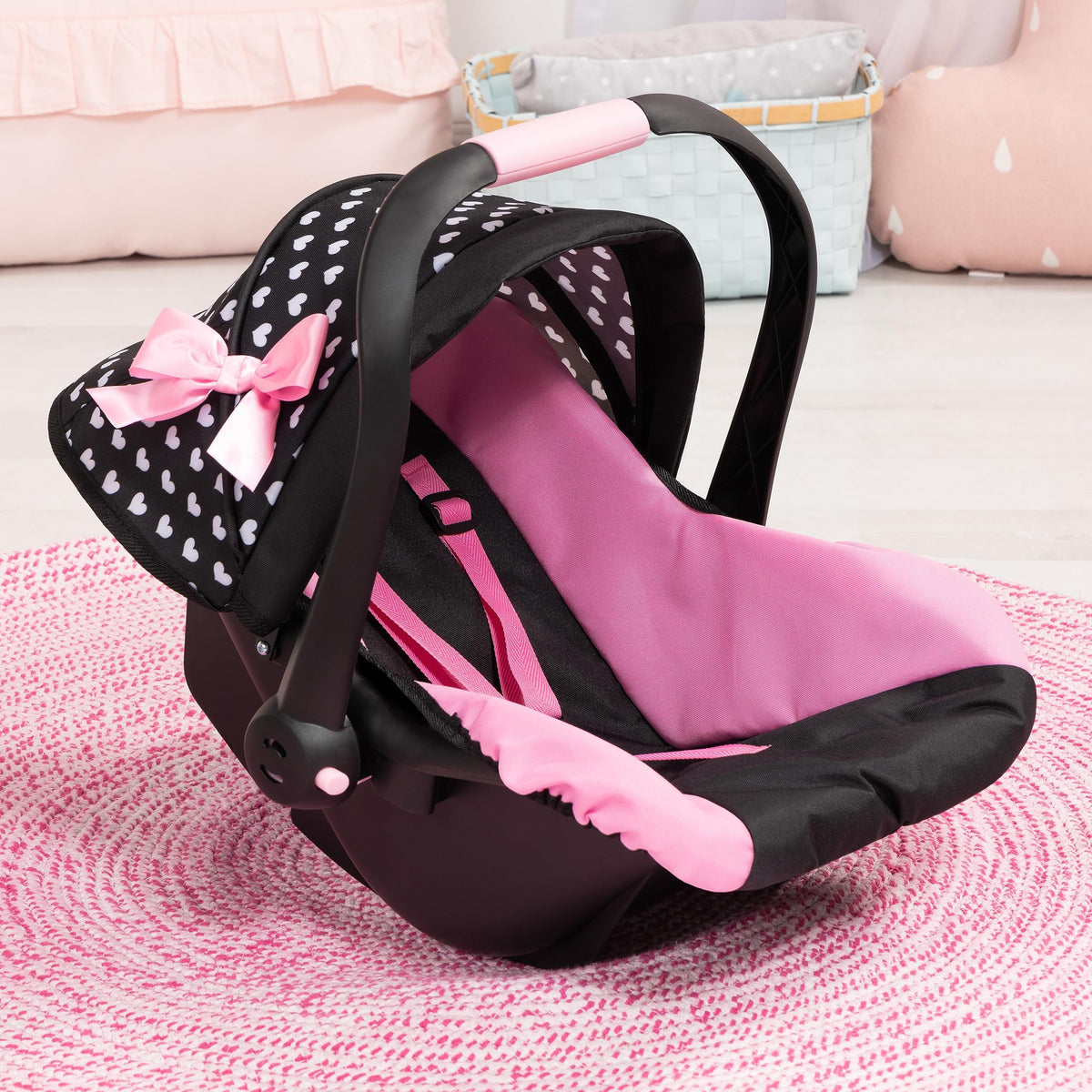 Bayer Design Dolls car seat supports dolls up to 18 inches for immersive play