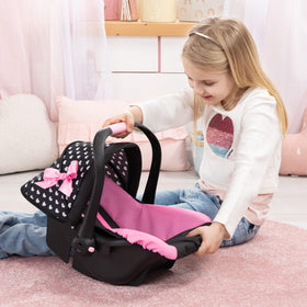 Bayer Design Dolls deluxe car seat with ergonomic handle for easy carrying