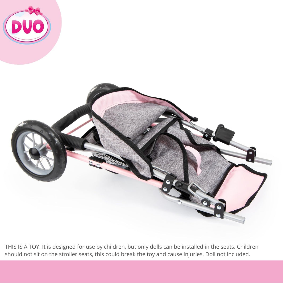 Bayer Design Dolls Twin 3 Wheel Jogger shopping basket stores doll accessories.