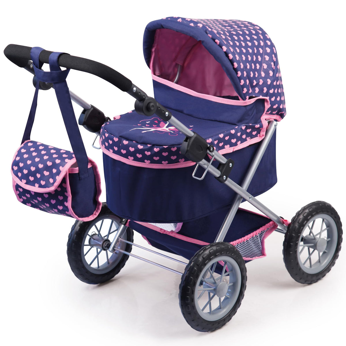 Bayer Design Trendy Pram adjustable handle from 39 to 68 cm for growing kids.