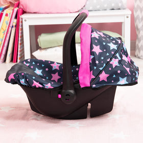 Bayer Doll Car Seat rocks gently to soothe during pretend rides