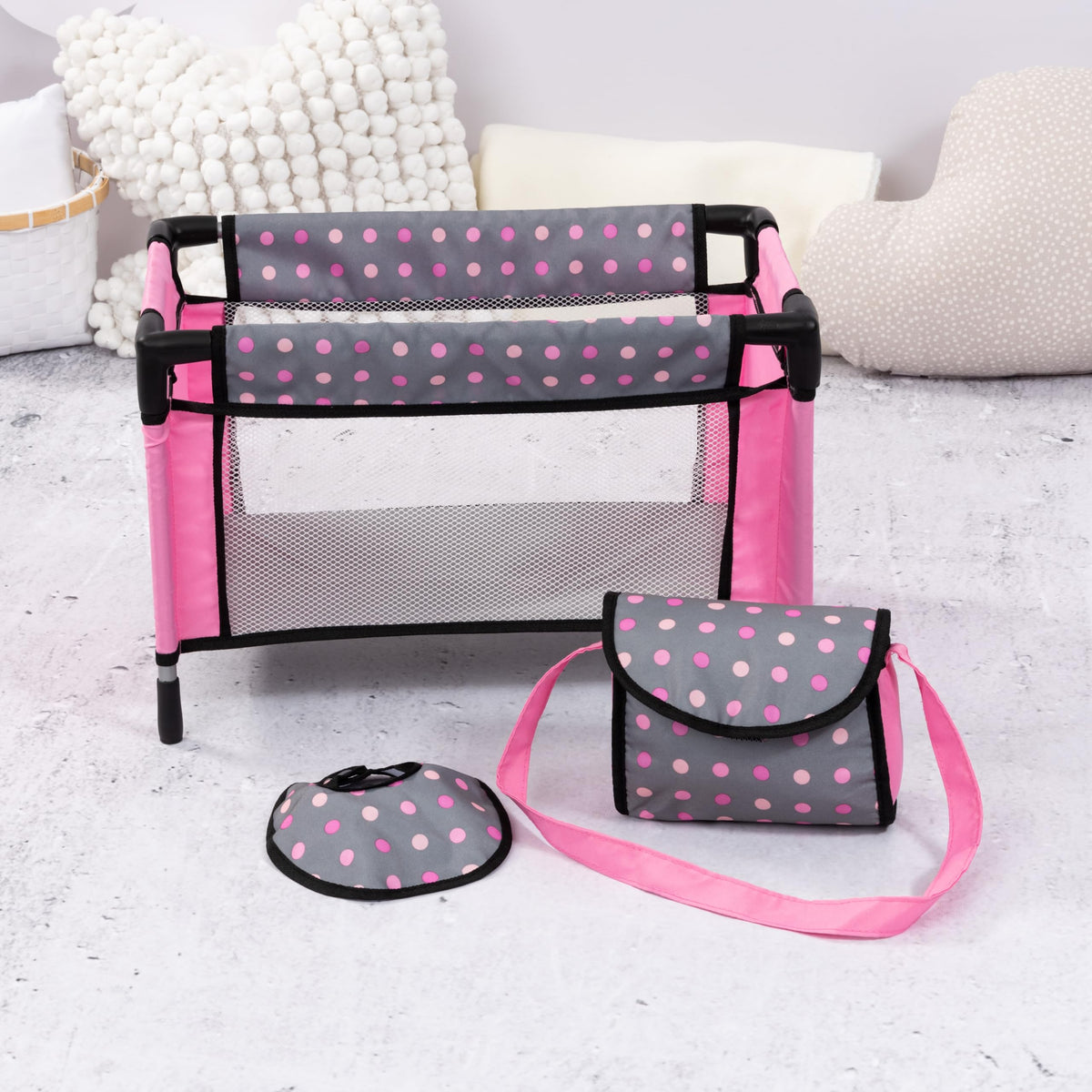 Bayer Doll High Chair belt locking for secure seating