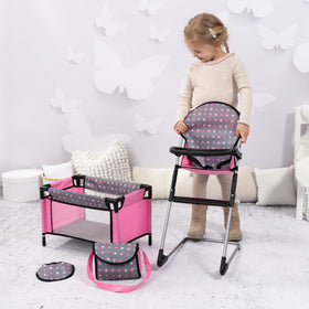 Bayer Doll Shoulder Bag with accessories for easy transport
